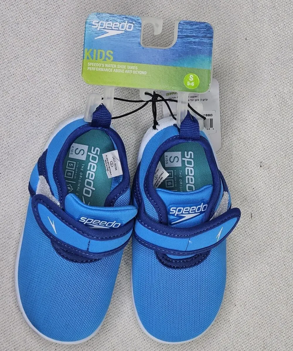 New Speedo Boy’s Shore Explorer Water Shoes Size S (5-6) Water Sandal Blue